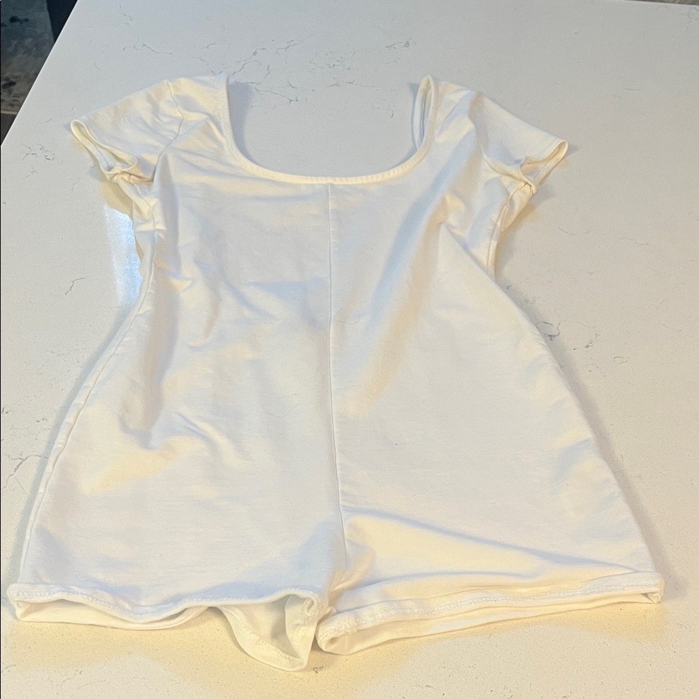 Edikted White Short Sleeve Romper